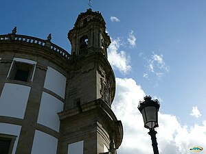 Side façade of the church