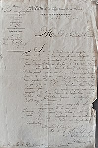 Lettre du 14 novembre 1820 du préfet de la Nièvre[82].