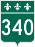 Route 340 marker