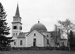 Rautjärvi kyrka under 1950-talet.