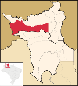 Location in Roraima state