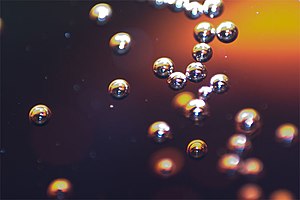Macro photograph of coca-cola bubbles