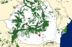 Localização de Târgoviște na Romênia.