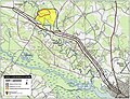 Map of Tranter's Creek Battlefield core and study areas by the American Battlefield Protection Program.