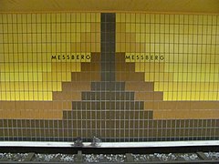 Wall of Meßberg station