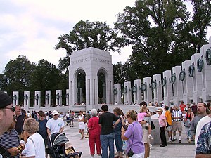The northern end of the memorial, dedicated to the Atlantic theater