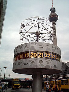 The Weltzeituhr at Alexanderplatz