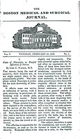 1828 Boston Medical and Surgical Journal.