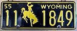 1955 Wyoming License Plate