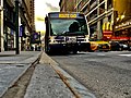 An Academy-owned 2017-model Nova Bus LFS in NYU Transportation service