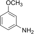 Skeletal formula of m-anisidine