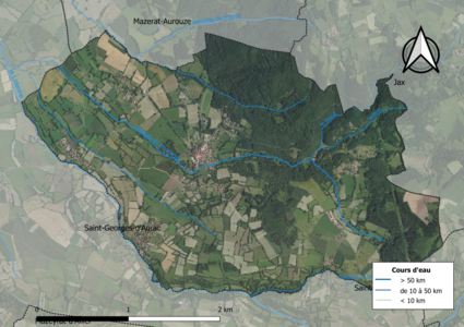 Vue aérienne du territoire communal.