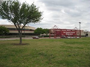 Ann Osterloh O'Donnell Middle School is at Alief-Clodine Road and Howell Sugar Land Road. The school is part of Alief Independent School District.