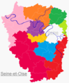 Arrondissements entre 1962 et 1964.