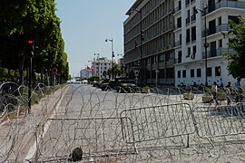 Straßenbild der Avenue Habib Bourguiba in Tunis nach der tunesischen Revolution