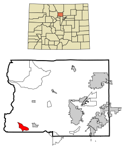 Location of the Eldora CDP in Boulder County, Colorado