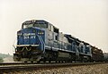 Westbound Conrail train leaves Altoona, Pennsylvania.