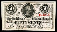 $0.50 (T63) Jefferson Davis Archer & Halpin (Richmond, VA) (1,831,517 issued)