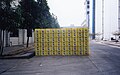 Stacks of beer at Zhaoqing Brewery 1999