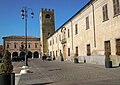 Torre civica tra Municipio e Palazzo Gonzaga-Acerbi