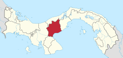 Location of Coclé in Panama
