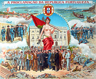 Na ilustração comemorativa da Proclamação da República Portuguesa, o dragonete real abatido é vista perto do fundo e simboliza a queda da monarquia portuguesa.