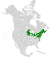 Aire de répartition du Fondule barré