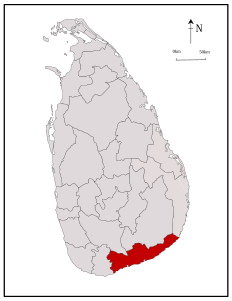 Distretto di Hambantota – Localizzazione