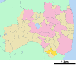 Location of Hanawa in Fukushima Prefecture