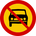 Cars prohibited entry