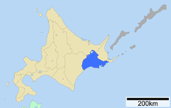 Location of Kushiro Subprefecture