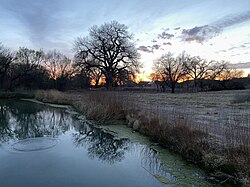 Fishing pond in La Ciénega New Mexico