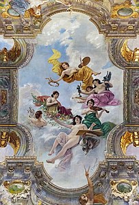 Paintings on the ceiling of the Hall of Illustrious.