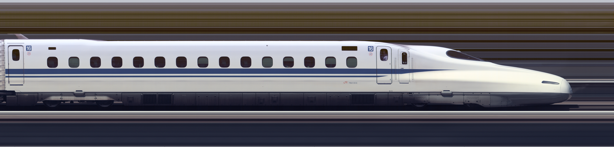 N700 Series Shinkansen G13, car 16, by Dllu