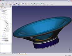 FreeCAD 0.13によるスピーカーユニットの3Dモデル