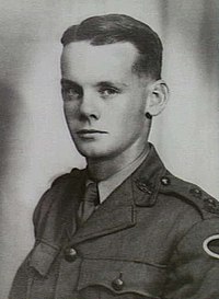 A portrait of a soldier in military uniform