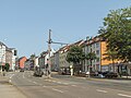 View to the street and tram station Aktienstraße