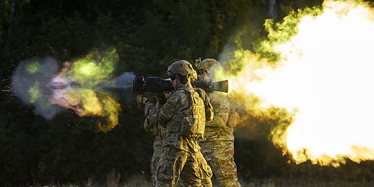 M3A1 MAAWS firing an HE 441D RS round