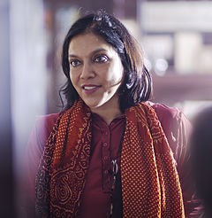 Mira Nair under inspelningen av Den ovillige fundamentalisten 2011.