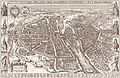 1618 map of Paris by Claes Janszoon Visscher