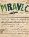 Насловна страна рукописног часописа за децу Мравец, који је 1892-1893. уређивао Владимир Хурбан Владимиров