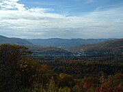 The Western Summit near the end of the Mohawk Trail, looking towards North Adams and the Taconic Range