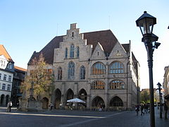 Historic Market Place with City Hall and market fountain