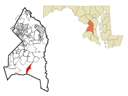 Location of Brandywine, Maryland