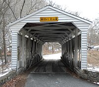 Knox Covered Bridge in Valley Forge National Historical Park across Valley Run (creek) near Lord Stirling's Quarters