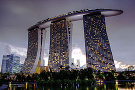The integrated resort of Marina Bay Sands, that opened in 2010, is one of the world's most photographed buildings