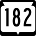 State Trunk Highway 182 marker