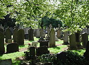 Graves in the western part of the cemetery (2007)