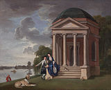 David Garrick and his Wife by his Temple to Shakespeare at Hampton (circa 1762)