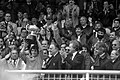 Tribune officielle lors de la finale victorieuse de coupe de France, le 14 avril 1985.